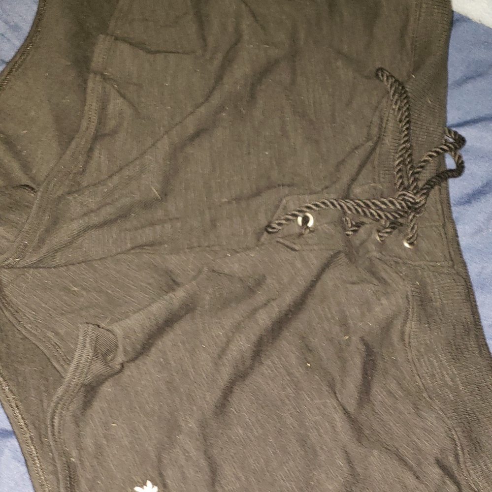 Pink black short shorts never worn with drawstring